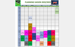 Planning Saison 2022-2023