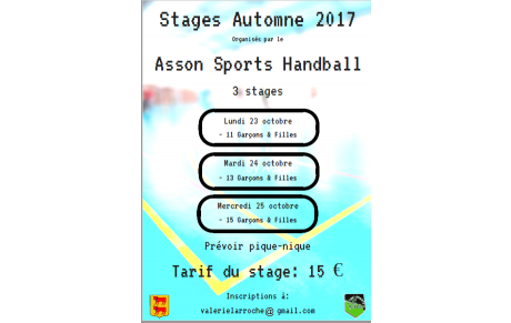 Journée de stage vacances de la Toussaint