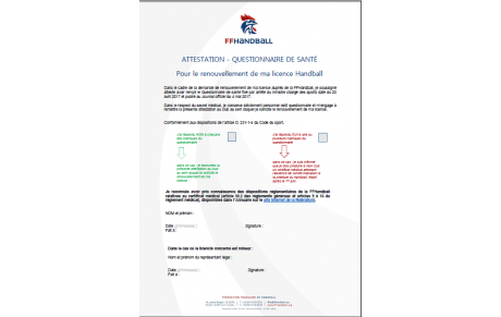 Renouvellement des licences
